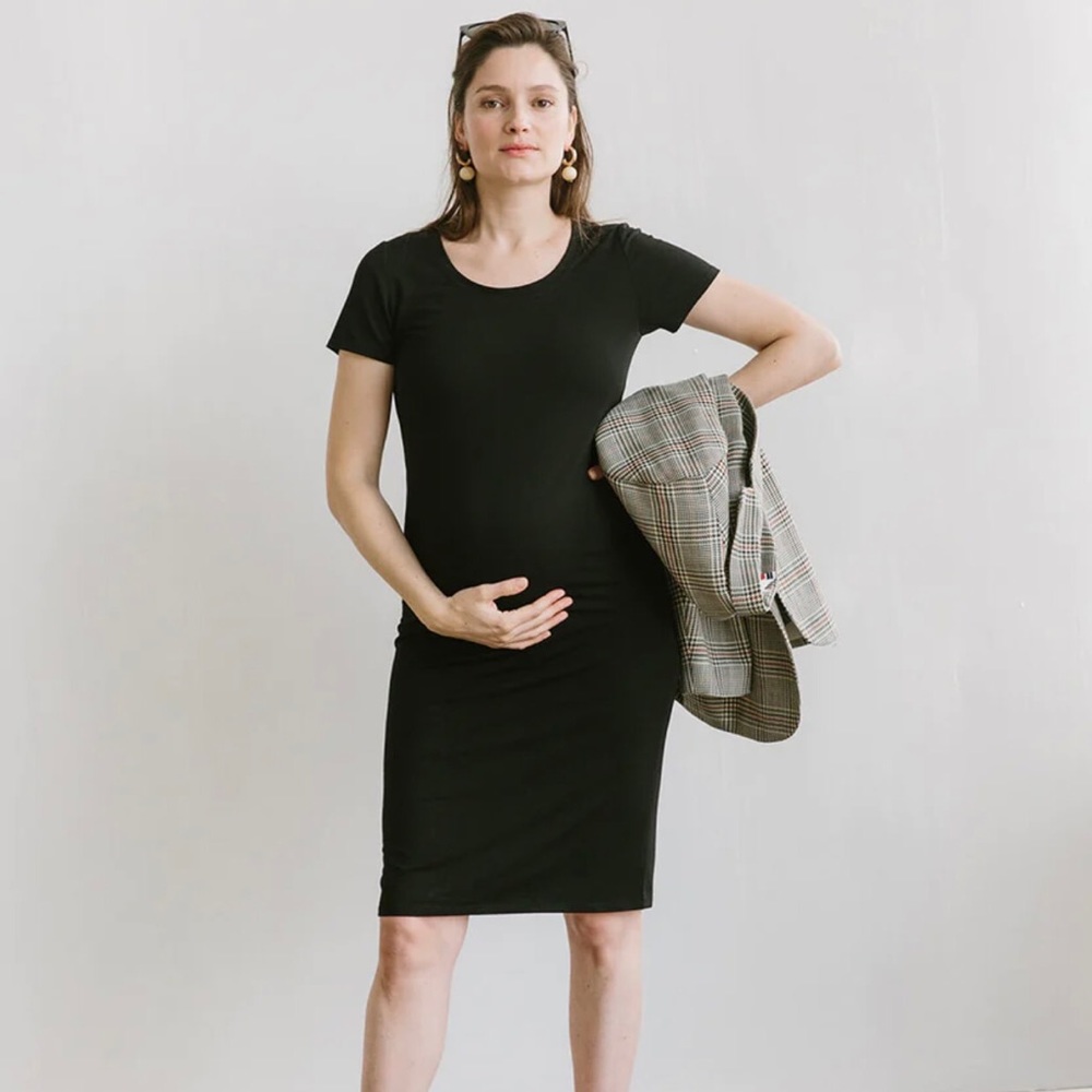 On-Repeat Storq Maternity T-Shirt Dress.
